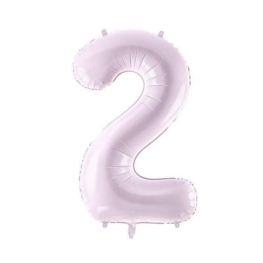 Lielais balons cipars 2, lillā, pildāms ar hēliju vai gaisu, 72cm, Hēlija baloni Liepājā, Party Deco, FB230G-2-014
