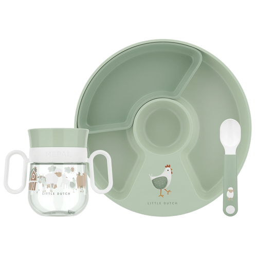 Mazuļu trauku komplekts Little Farm, Baby Dinneware 3-Piece Set, Little Dutch, LD108040565399
