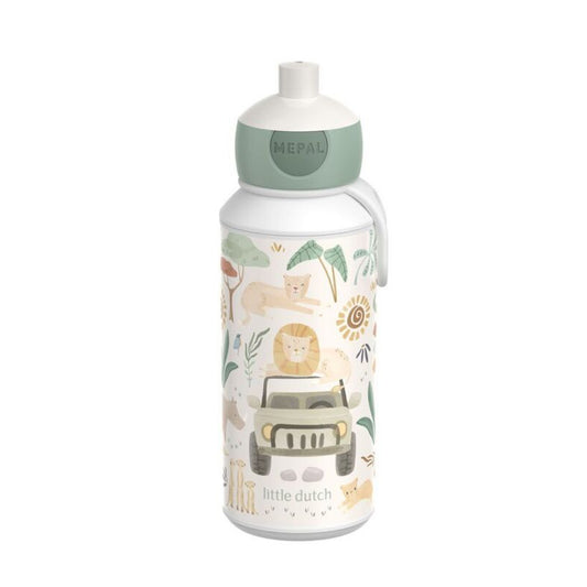 Ūdens pudele Safari Friends, Pop-Up Drinking Bottle, 400ml, Little Dutch,  LD107410065421