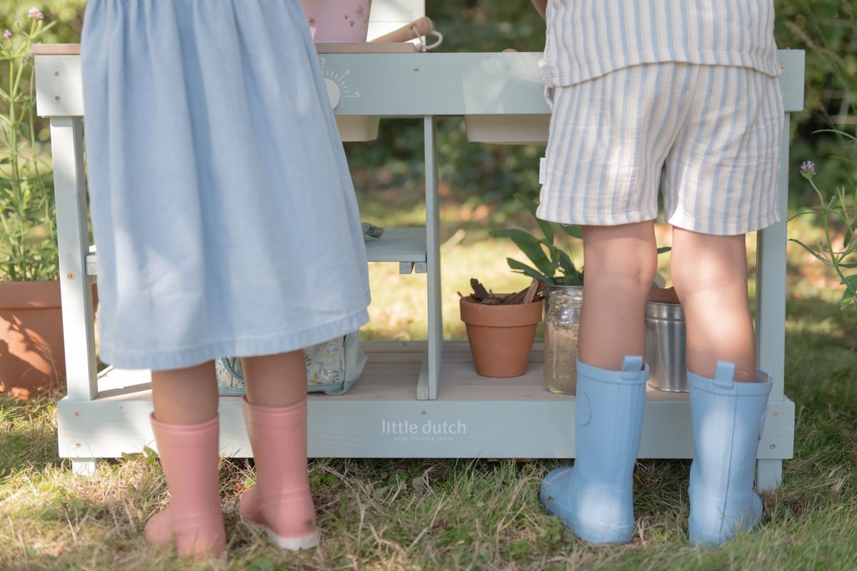 Āra virtuve bērniem, koka, Outdoor Mud Kitchen Green, Little Dutch, LD9128