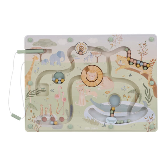 Magnētiskā spēle labirints Safari Friends, Magnetic Maze, Little Dutch, ld7464