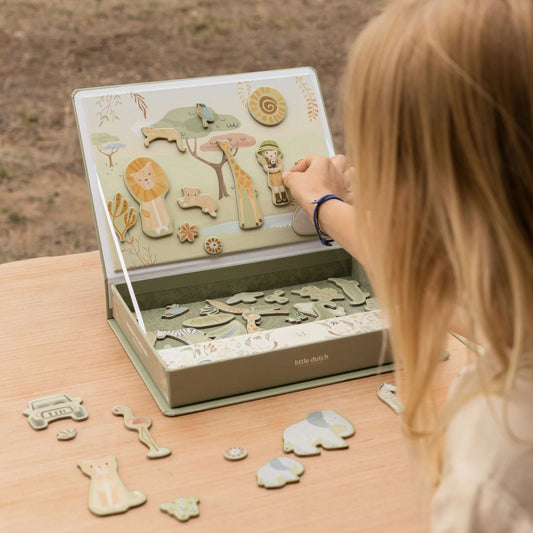 Magnētiskā spēle Safari Friends, Magnetic Playboard, Little Dutch, LD7453