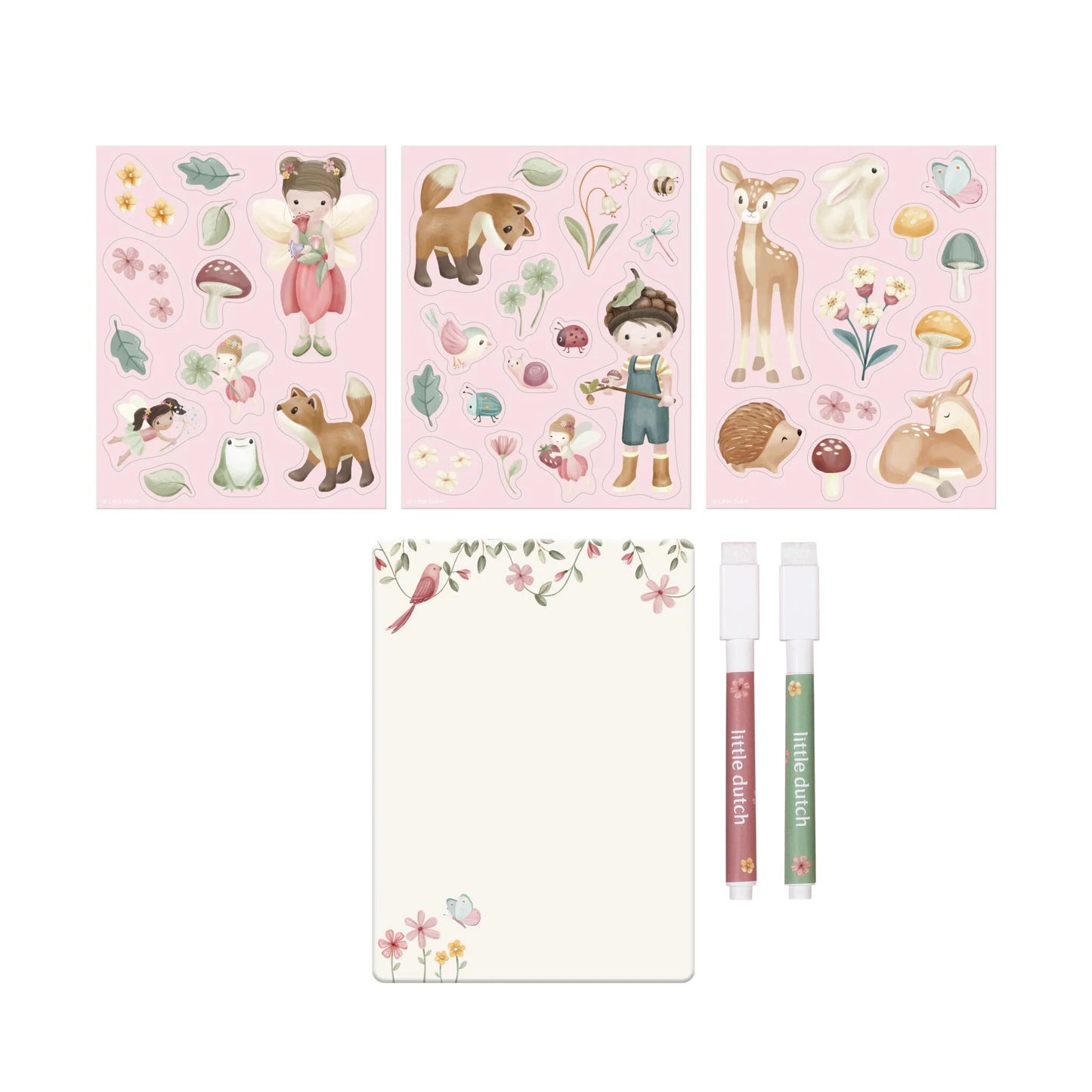 Radošais magnētu un zīmēšanas komplekts Magnet & Draw Set, Rosa & Fairy Garden, Little Dutch, Artikuls: BT126894