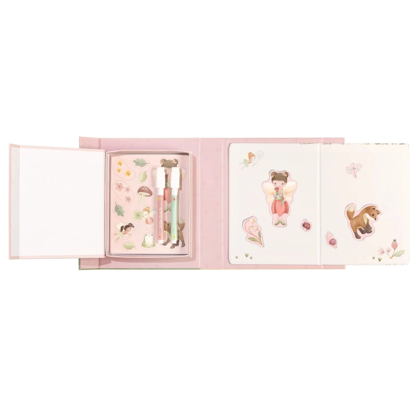Radošais magnētu un zīmēšanas komplekts Magnet & Draw Set, Rosa & Fairy Garden, Little Dutch, Artikuls: BT126894