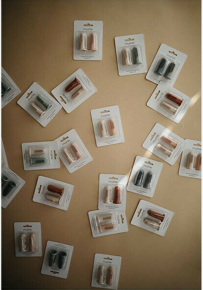 Pirkstiņu zobu birste mazuļiem, Finger Toothbrush, Blush/Sand, Mushie