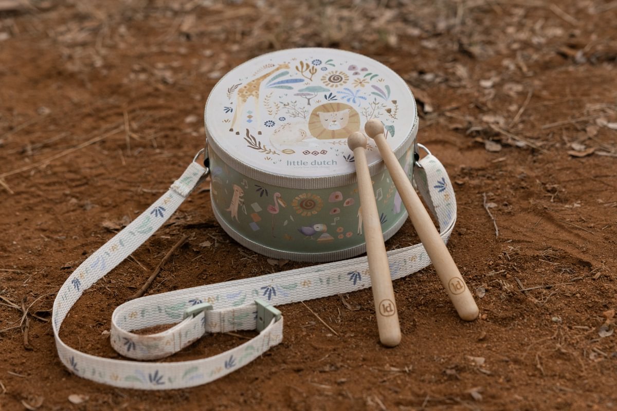Bungas bērniem, Music Drum Set Safari Friends, Little Dutch, ld7472