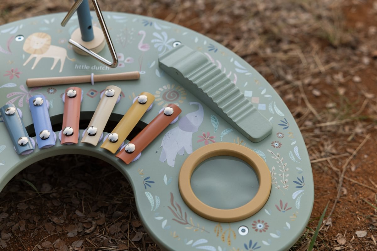 Mūzikas instrumentu aktivitāšu galds, Music Table Safari Friends, Little Dutch, LD7478