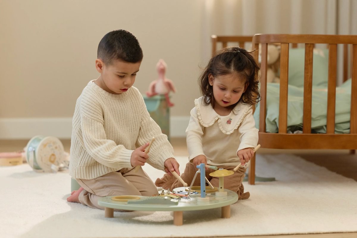 Mūzikas instrumentu aktivitāšu galds, Music Table Safari Friends, Little Dutch, LD7478