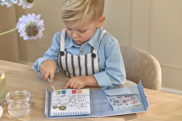 Ūdens krāsu radošais komplekts Jim & Vehicles, Water Paint Set, Little Dutch, LD126891