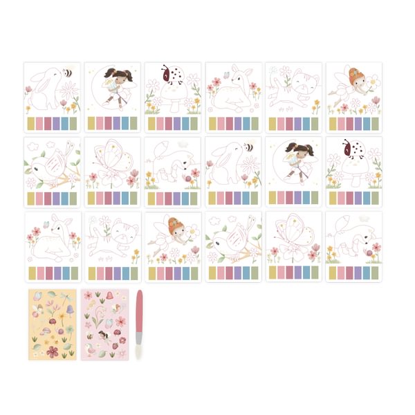 Ūdens krāsu radošais komplekts Rosa & Fairy, Water Paint Set, Little Dutch, LD126890