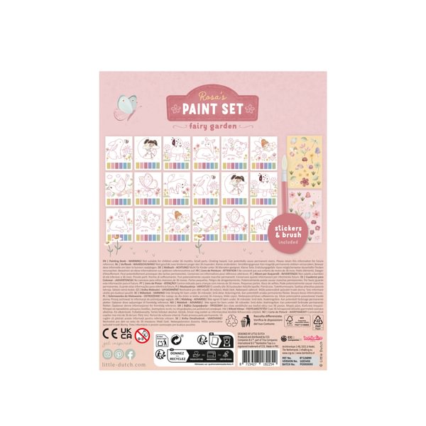 Ūdens krāsu radošais komplekts Rosa & Fairy, Water Paint Set, Little Dutch, LD126890