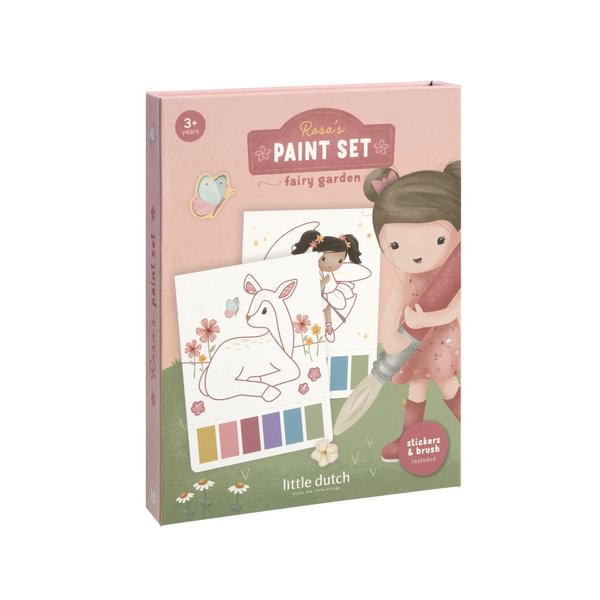 Ūdens krāsu radošais komplekts Rosa & Fairy, Water Paint Set, Little Dutch, LD126890