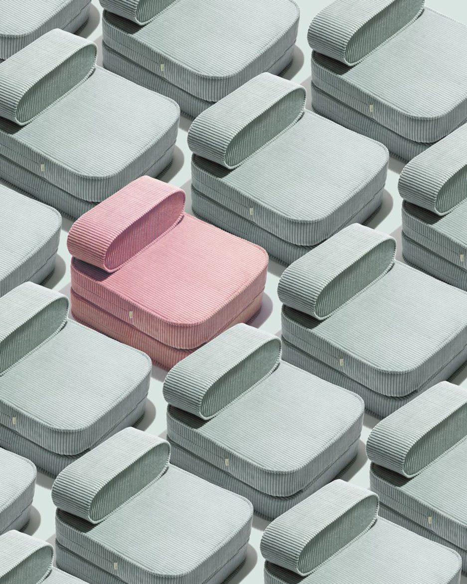 Sulankstoma kėdė „Pink Mousse Flip Chair“, Wigiwama