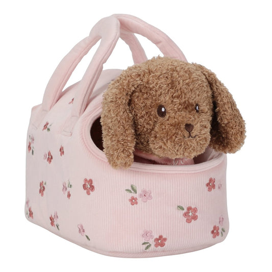 Mīļmantiņa Sunītis ar somu, Cuddly Dog Jackie in Bag, Little Dutch
