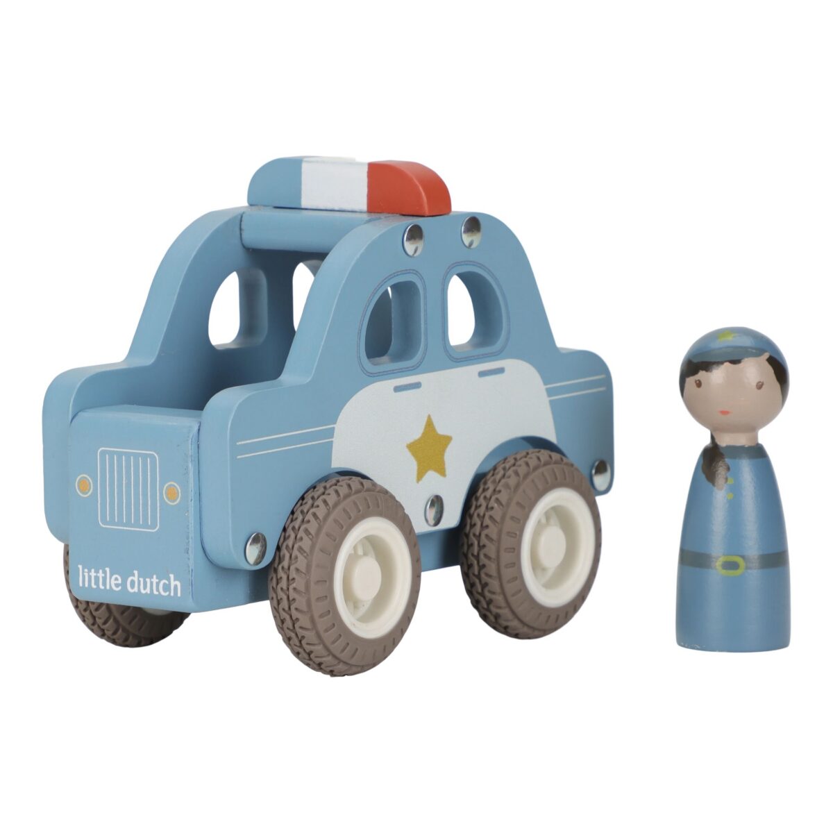 Koka policijas auto, Wooden Police Car, Little Dutch