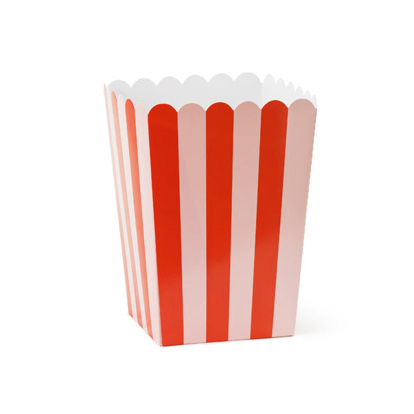 Popkorna kastīte, Popcorn Box, rozā, 15.5cm, 6 gab., POP16