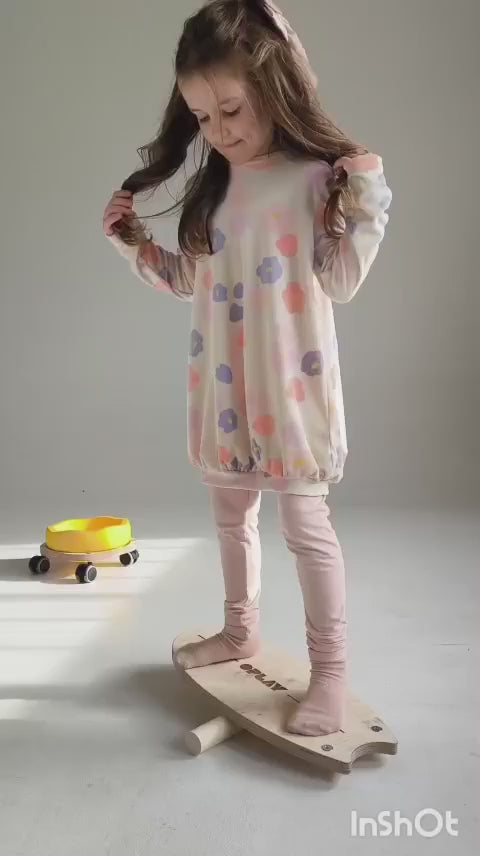 Mazais Sērfotājs koka sērfa dēlis - Wood Rider Board 2 in 1, Oplay - video