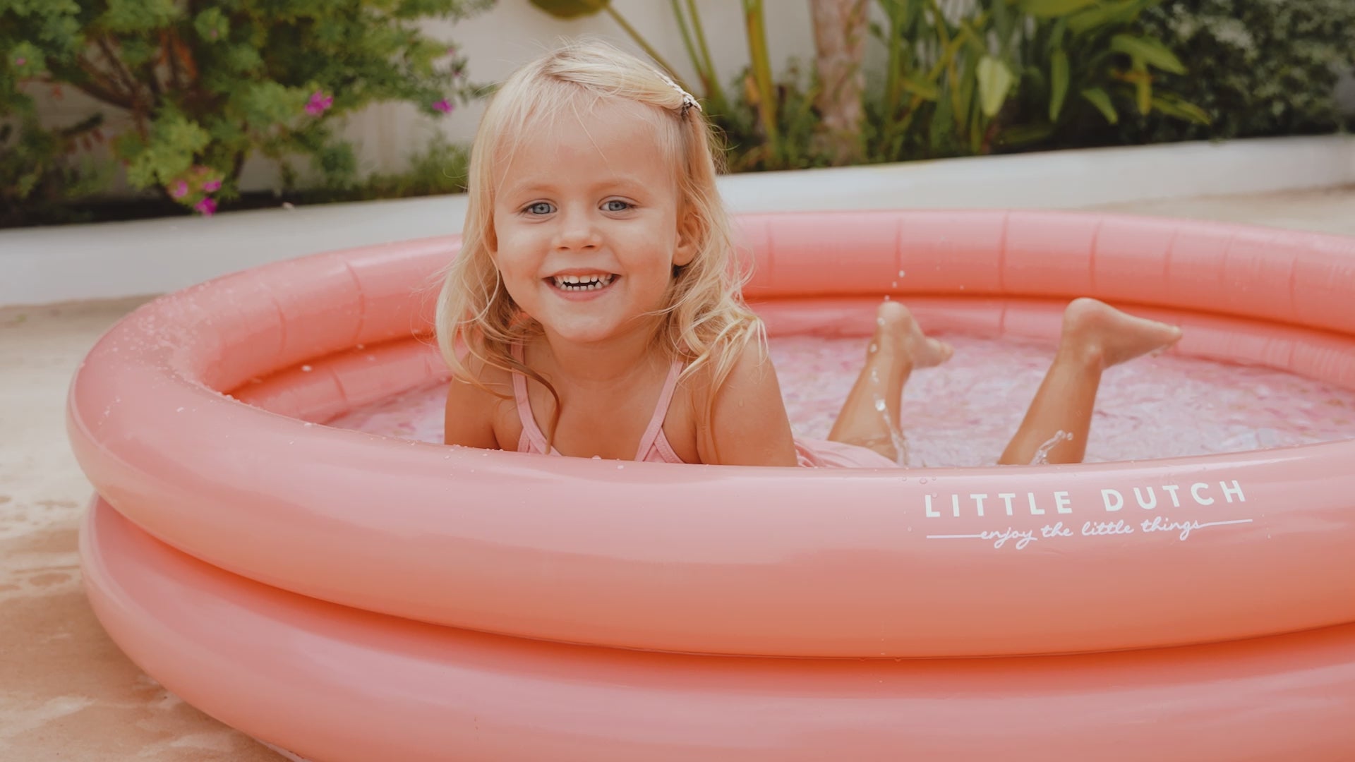 Video - Piepūšamais bērnu baseins Ocean Dreams Pink, Pool 150cm Little Dutch, LD2012391