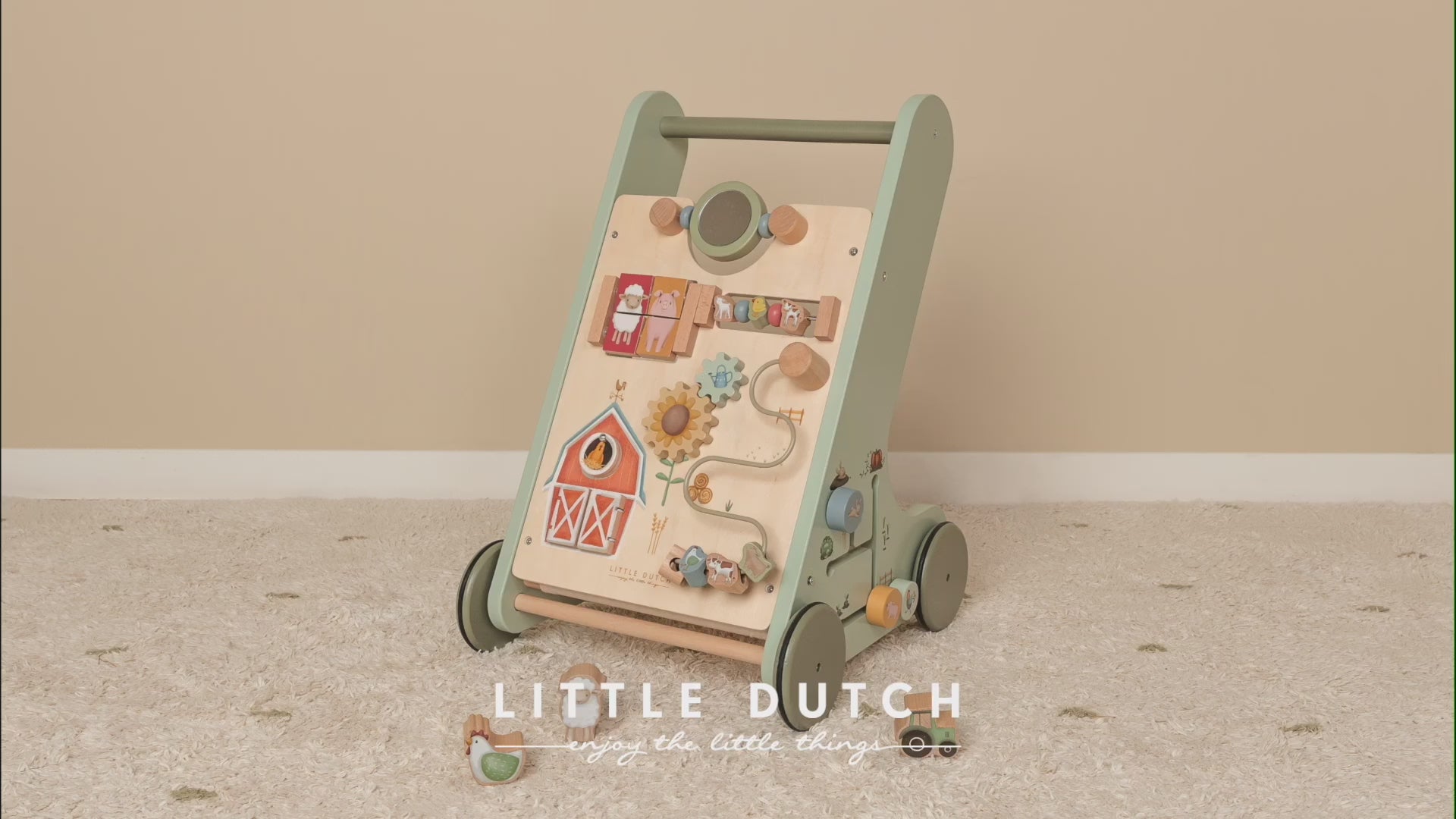 Video-Staigulis Little Farm, Multi Activity Baby Walker, Little Dutch, LD7132