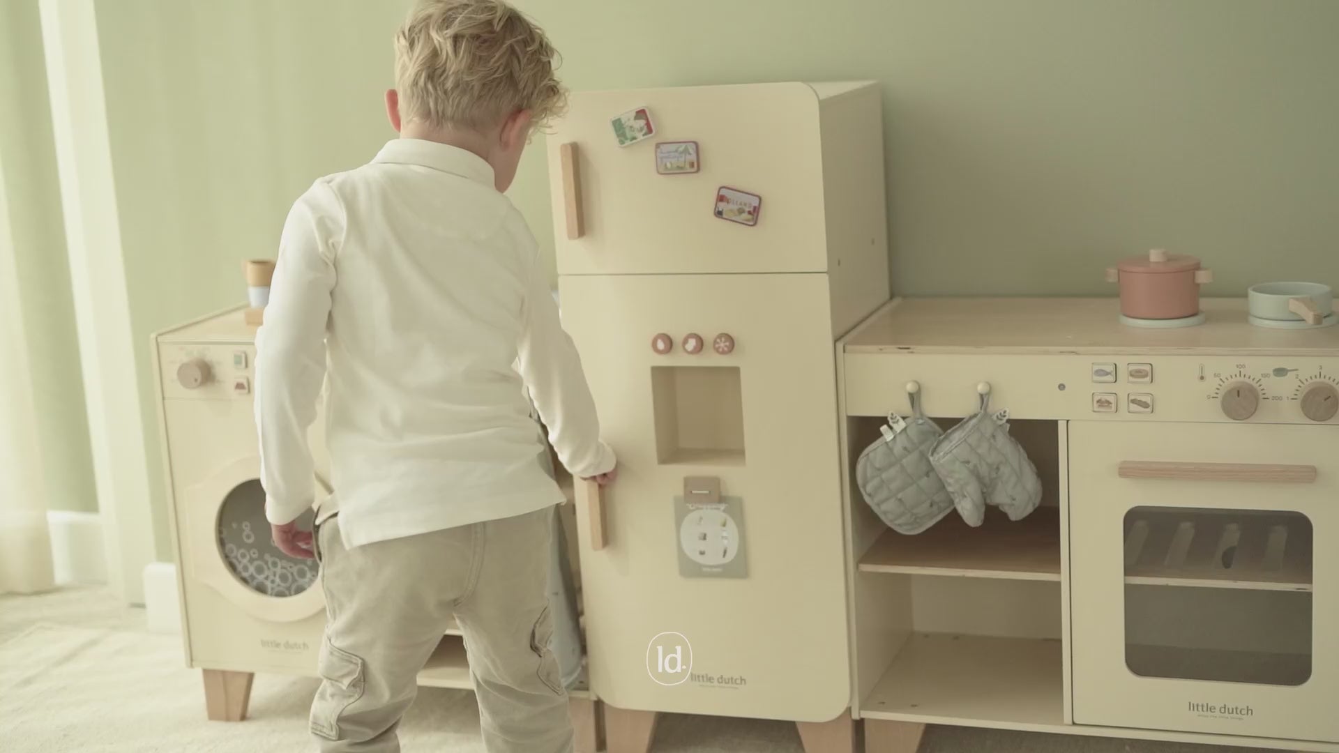 koka veļas mašīna bērniem, Wooden Washing Machine, Little Dutch