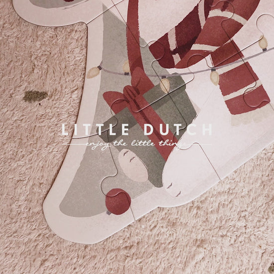 Video - Ziemassvētku lielizmēra puzle, Christmas XL Puzzle, Little Dutch, LD4860