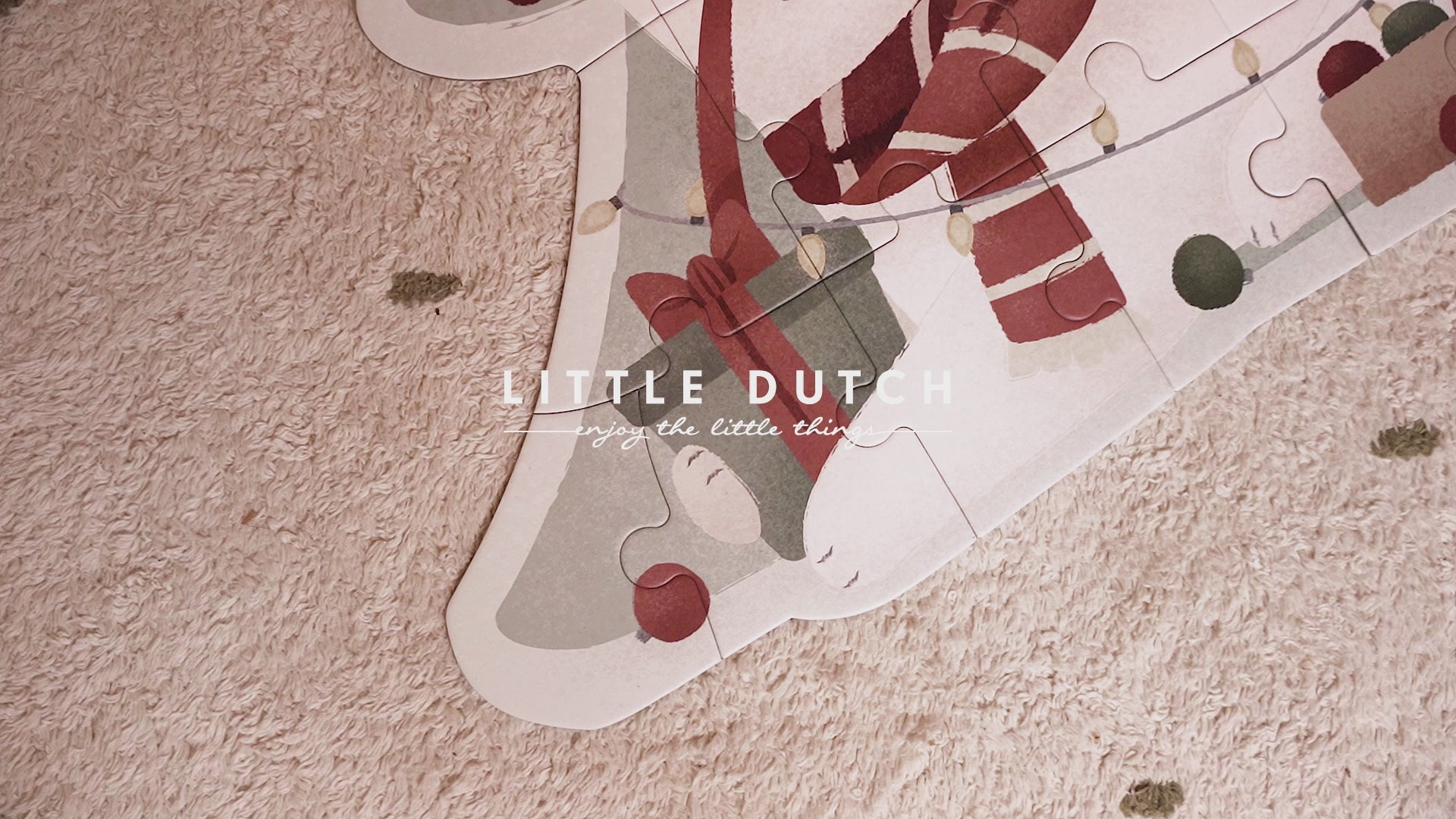 Video - Ziemassvētku lielizmēra puzle, Christmas XL Puzzle, Little Dutch, LD4860