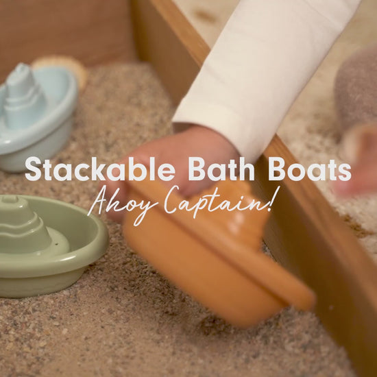 Video - Rotaļlietu laivas vannai, zilas, Stackable Bath Boat, Little Dutch