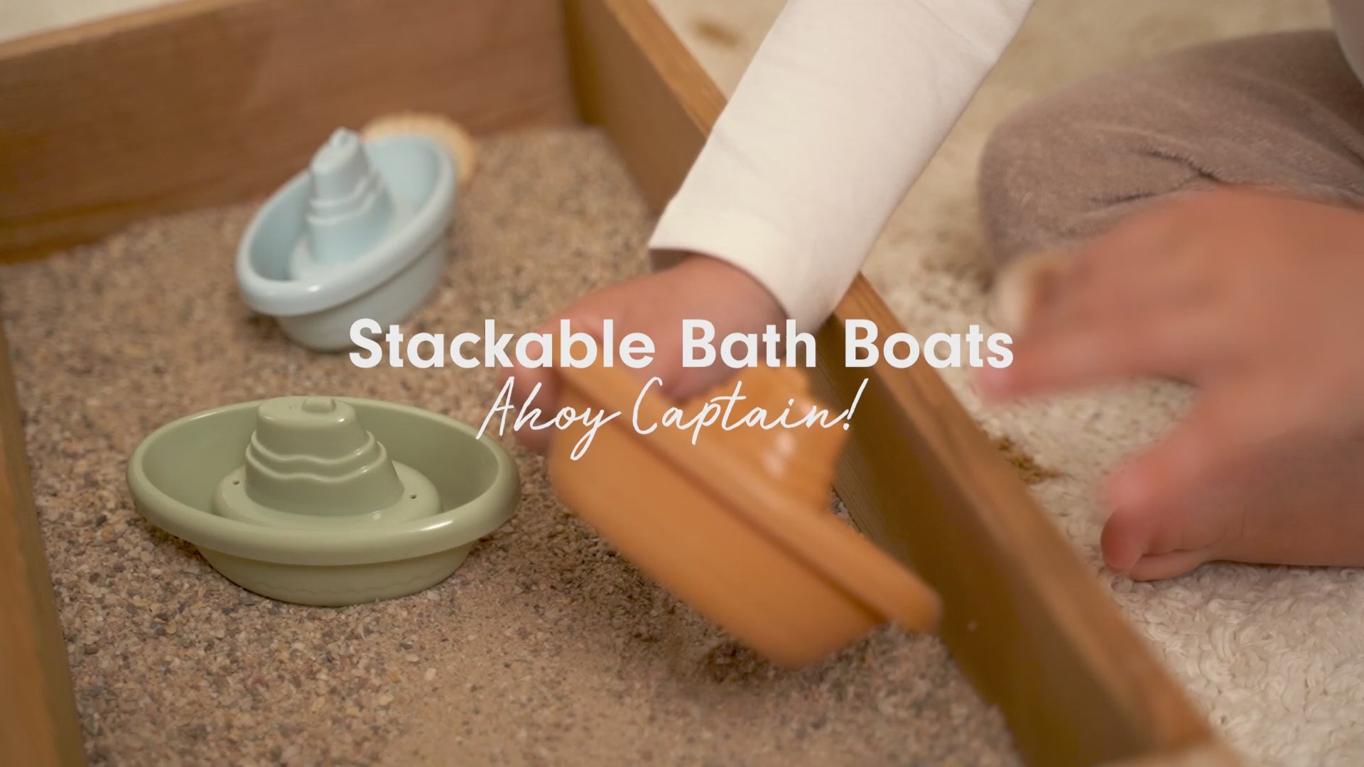 Video - Rotaļlietu laivas vannai, zilas, Stackable Bath Boat, Little Dutch