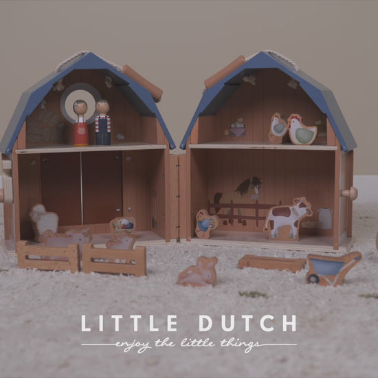 Video - Pārnēsājama leļļu māja Ferma, Portable Doll's House Little Farm, Little Dutch, LD7152