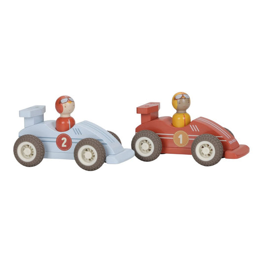 Koka sacīkšu mašīnas, Pullback Race Cars, 2gab. Little Dutch