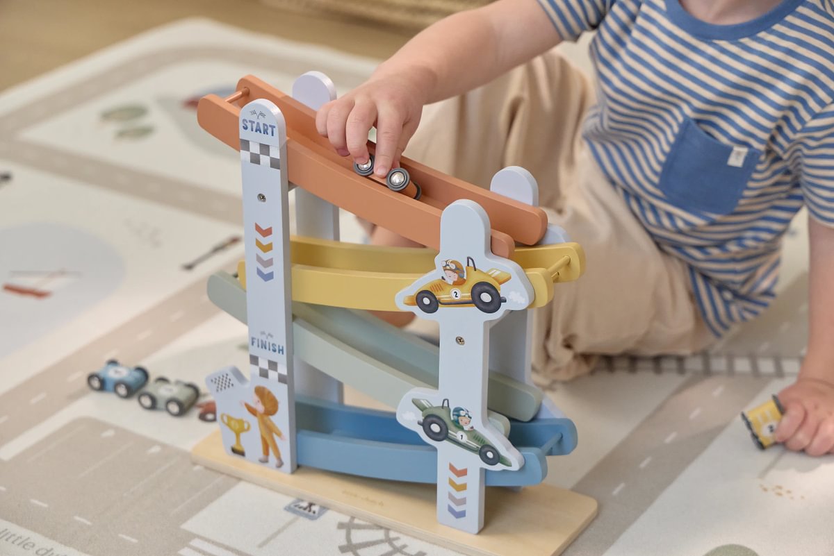 Koka mašīnu trase Cars, Ramp Racer, zila, Little Dutch, LD2549