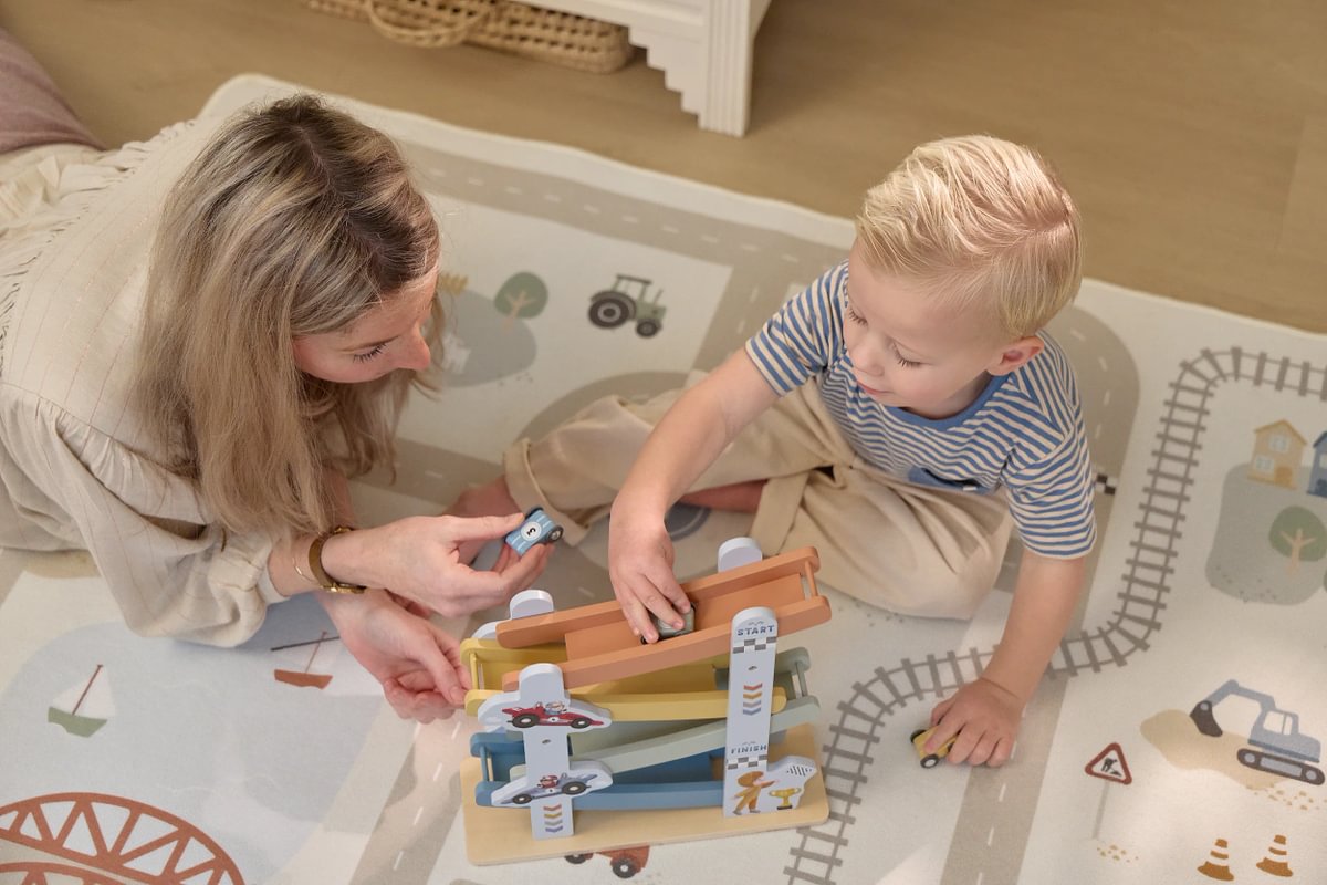 Koka mašīnu trase Cars, Ramp Racer, zila, Little Dutch, LD2549