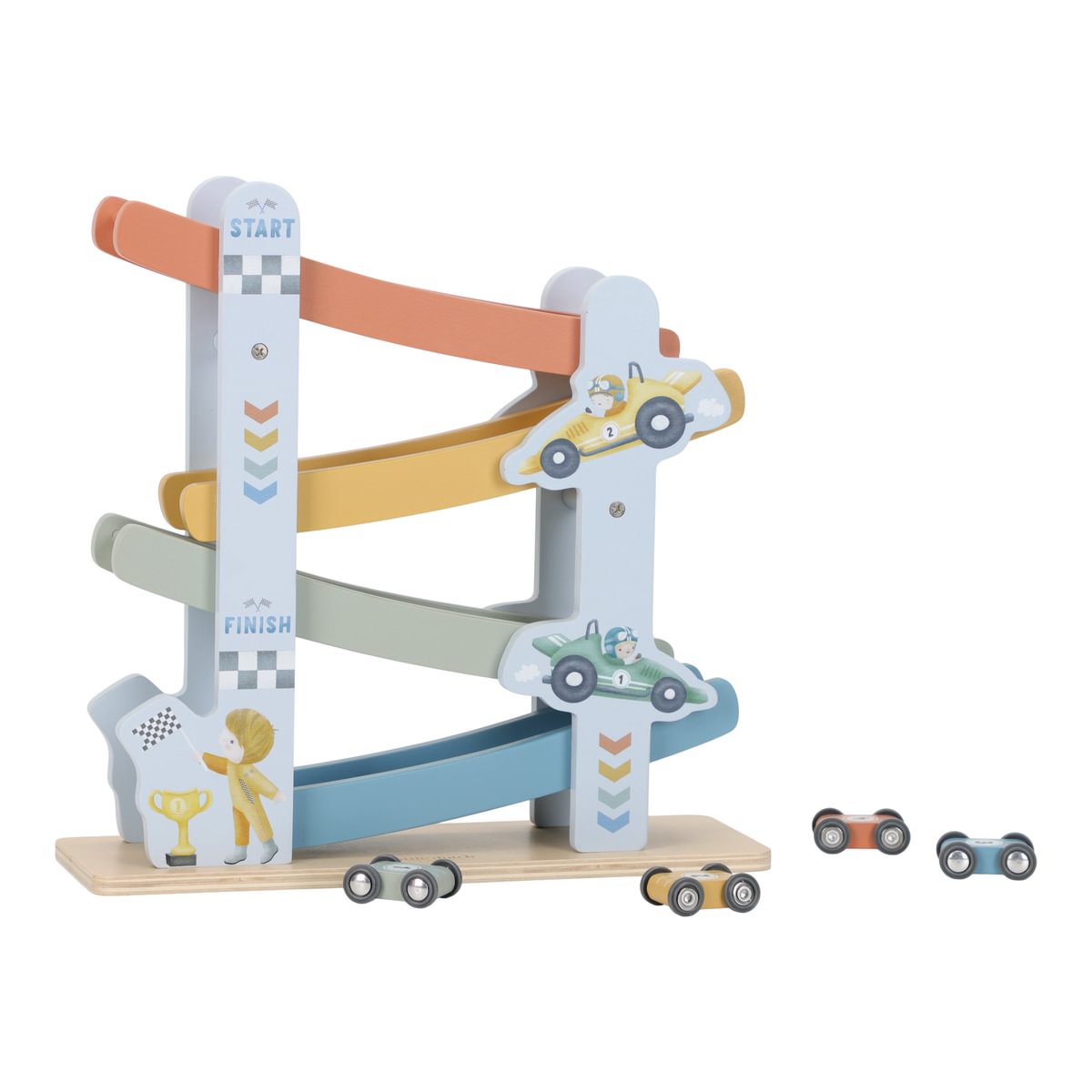 Koka mašīnu trase Cars, Ramp Racer, zila, Little Dutch, LD2549