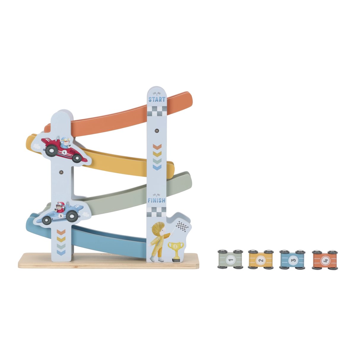 Koka mašīnu trase Cars, Ramp Racer, zila, Little Dutch, LD2549