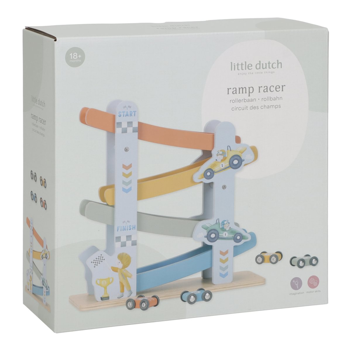 Koka mašīnu trase Cars, Ramp Racer, zila, Little Dutch, LD2549