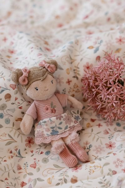 Mini lellīte kastītē, Cuddle Doll Rosa, 10cm, Little Dutch, LD4681