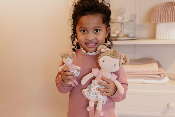 Mini lellīte kastītē, Cuddle Doll Rosa, 10cm, Little Dutch, LD4681