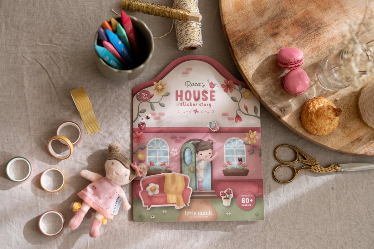 Daugkartinio naudojimo lipdukų knygelė „Rosos namai“, „Mažoji olandė“