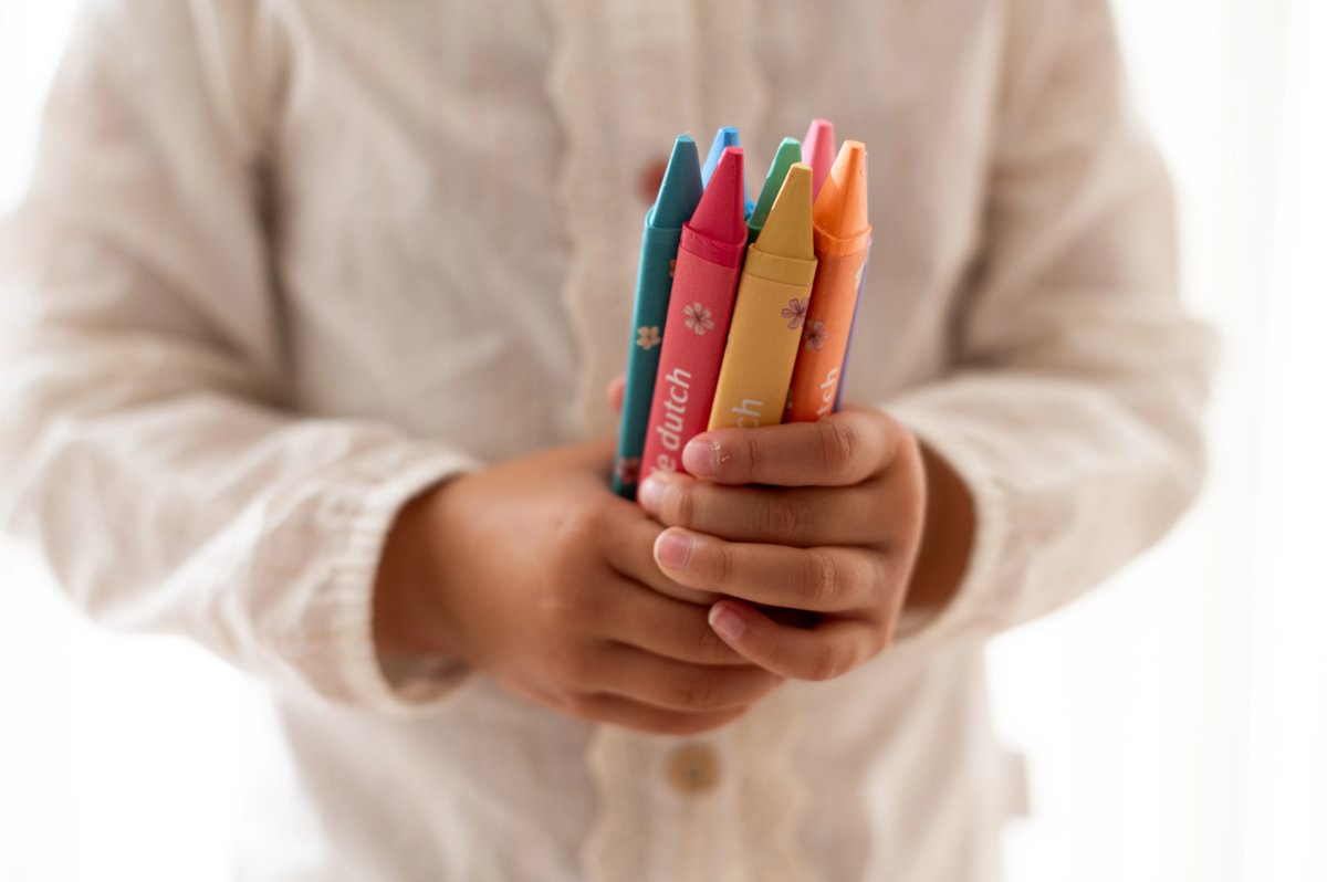 Pasteļu krāsas krītiņi Rosa & Friends, Wax Crayons, Little Dutch, LD126701