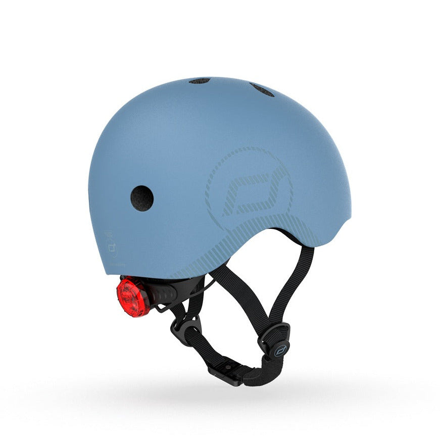 Bērnu ķivere zila, Helmet Steel, Scoot and Ride, M-L, SAR00891