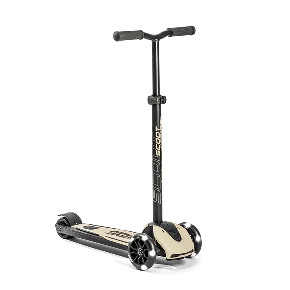 Bērnu skrejritenis bēšs, Highwaykick 5 LED, Ash, Scoot and Ride, 96440