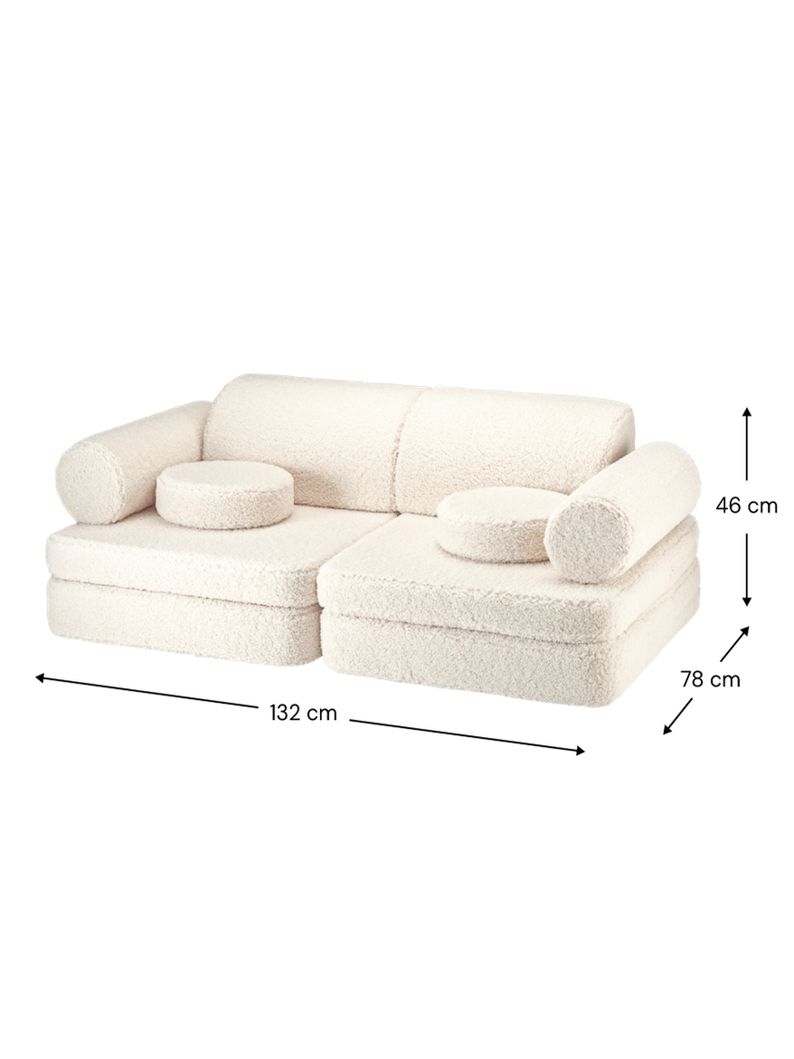 Modulārs bērnu dīvāns Cream White Settee, Wigiwama