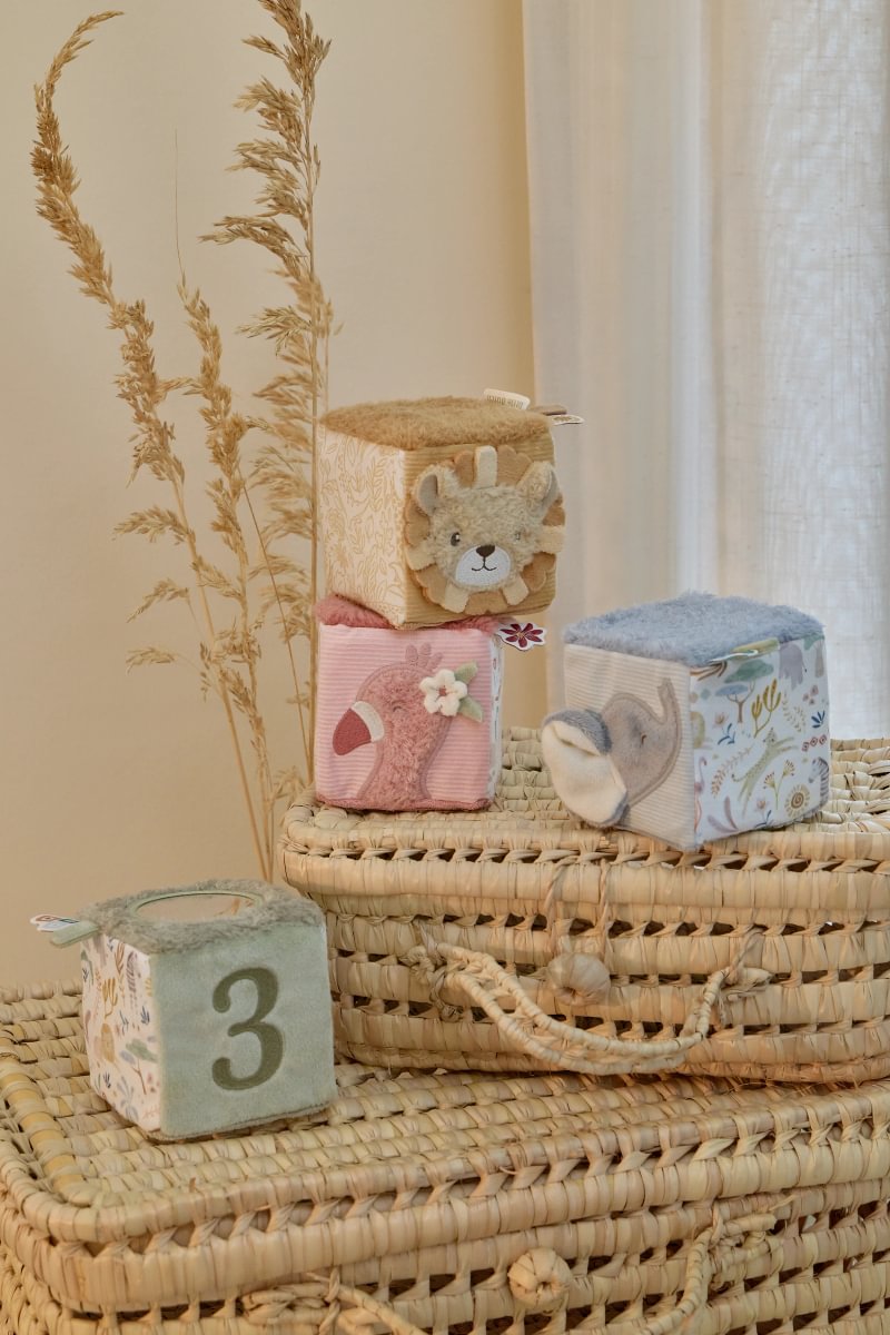Mīkstie kubi Safari Friends, Soft Block Set, Little Dutch, ld8316