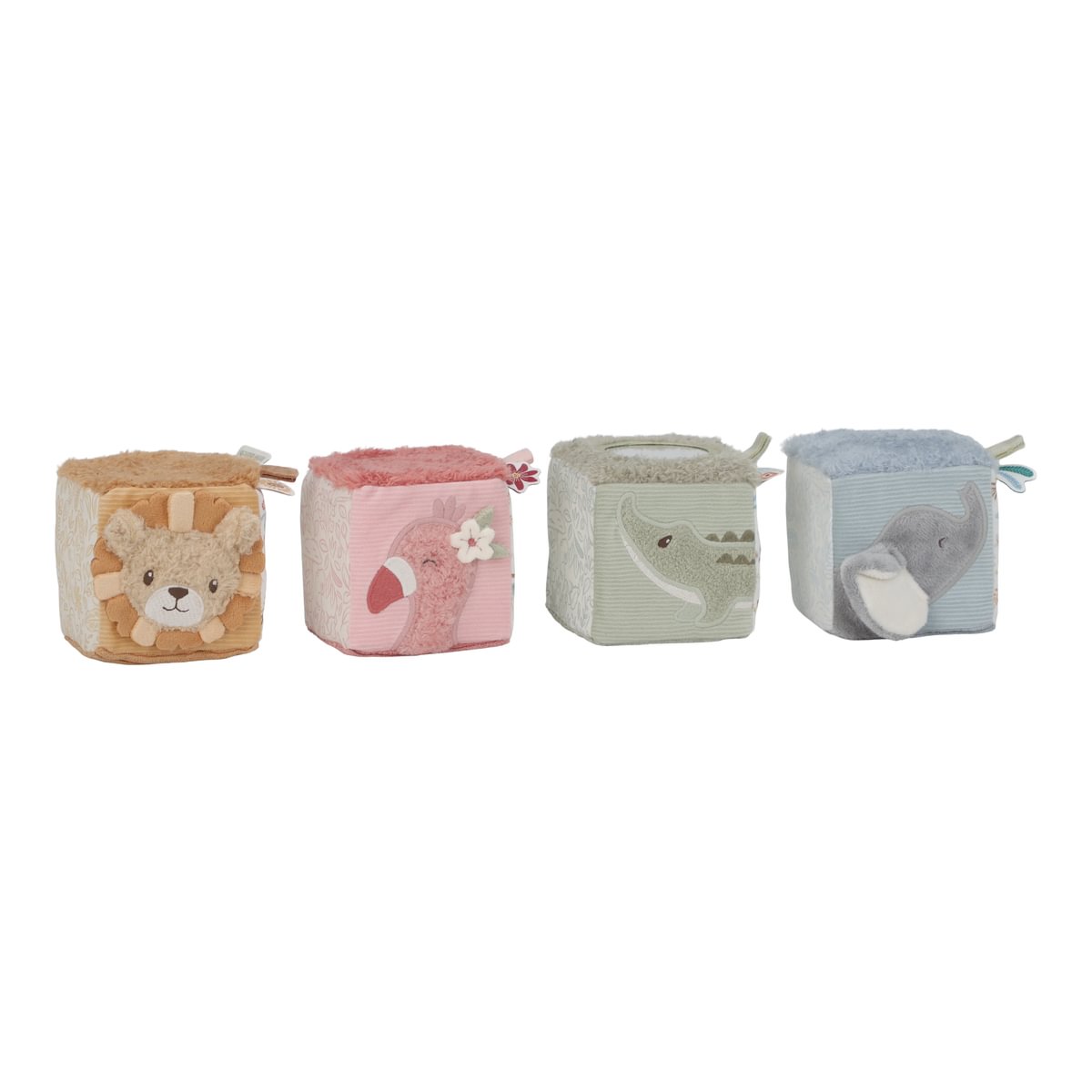 Mīkstie kubi Safari Friends, Soft Block Set, Little Dutch, ld8316