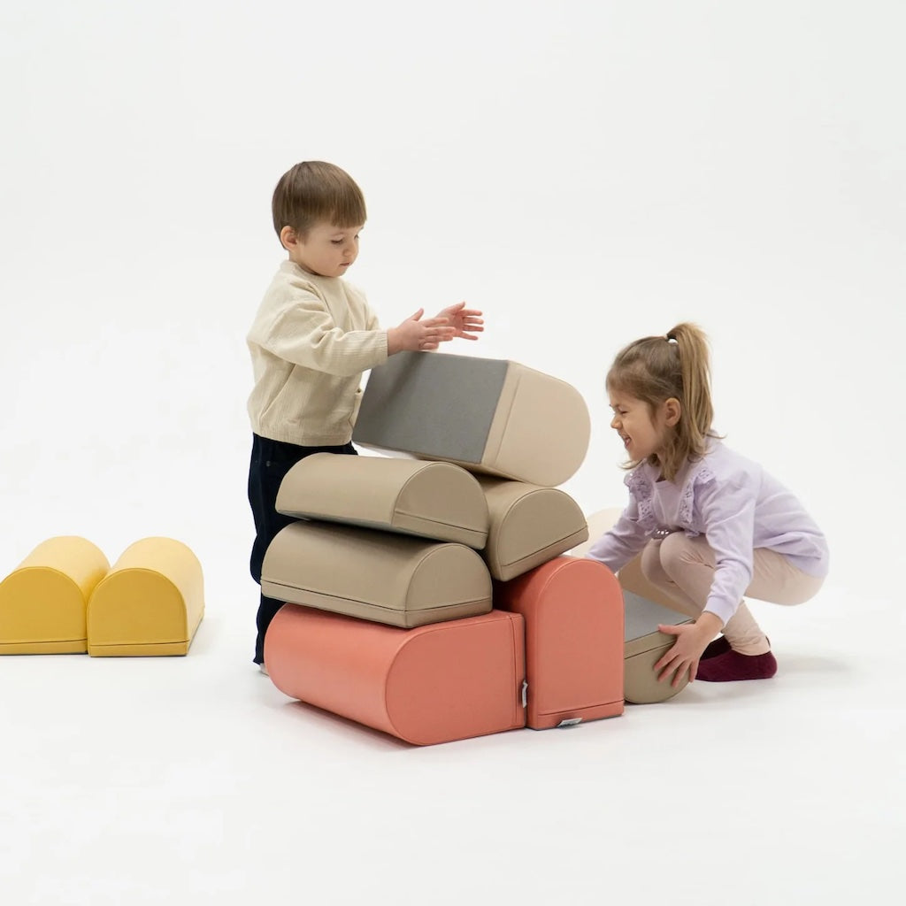 Mīkstie kluči Activity Blocks Soft Play, IGLU - Pastel pink, rozā pasteļa
