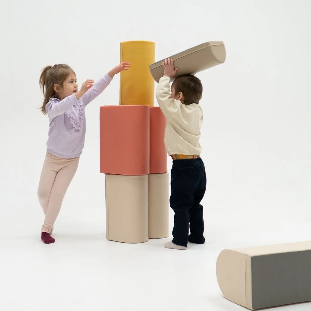 Mīkstie kluči Activity Blocks Soft Play, IGLU - Pastel pink, rozā pasteļa