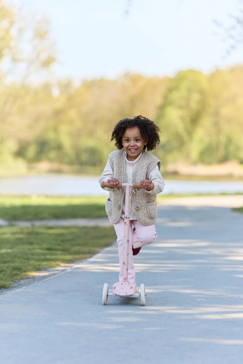 Bērnu skrejritenis Fairy Floral Pink, Scooter 3-Cycle, Little Dutch, LD6085