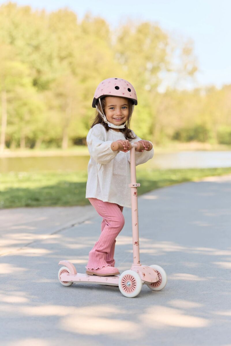 Bērnu skrejritenis Fairy Floral Pink, Scooter 3-Cycle, Little Dutch, LD6085