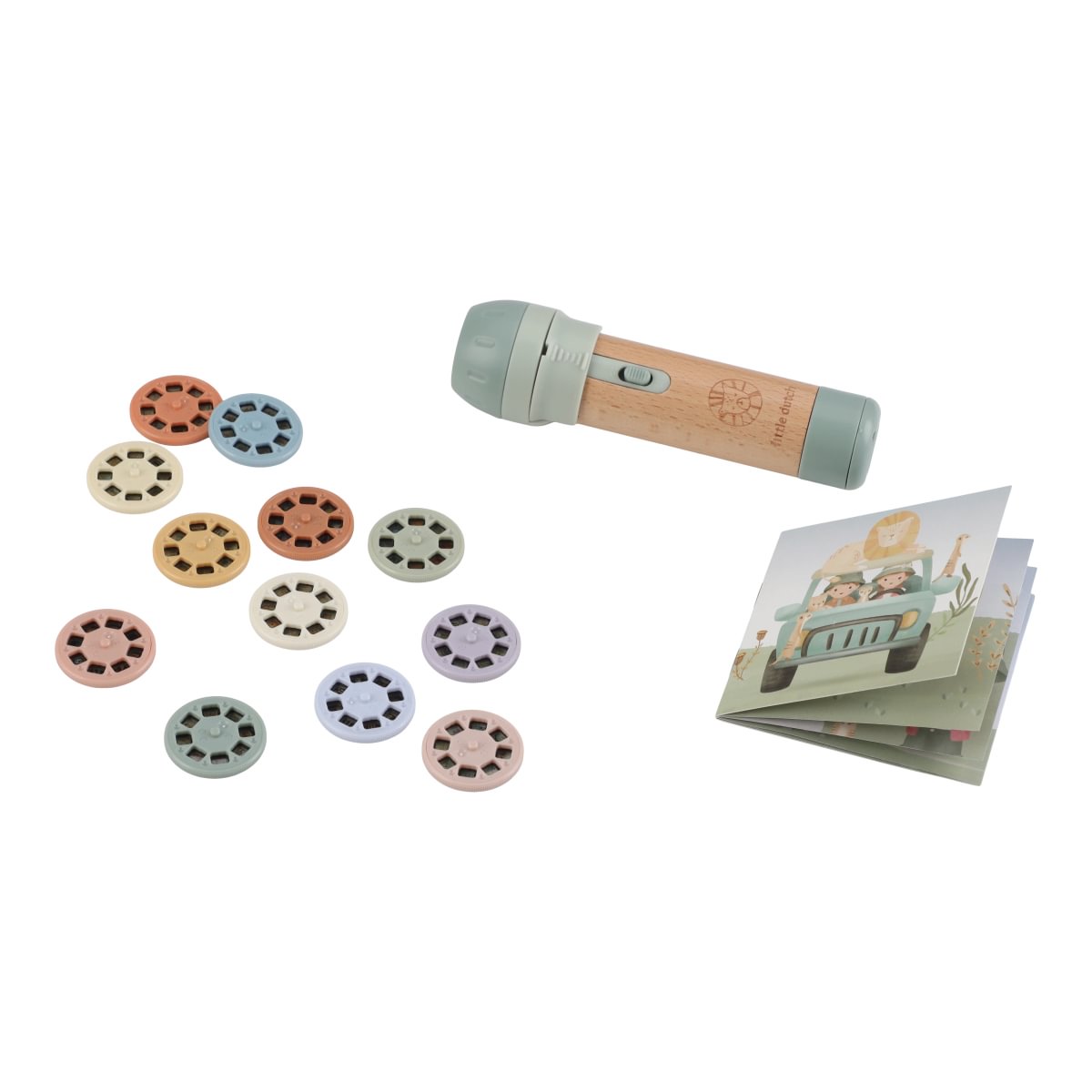 Bērnu projektors Safari Friends, Stories Projector Torch, Little Dutch, LD7490