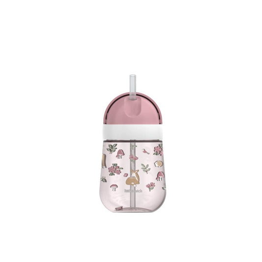 Krūzīte ar salmiņu, Straw Cup Fairy Garden, rozā, Little Dutch, LD108014065406